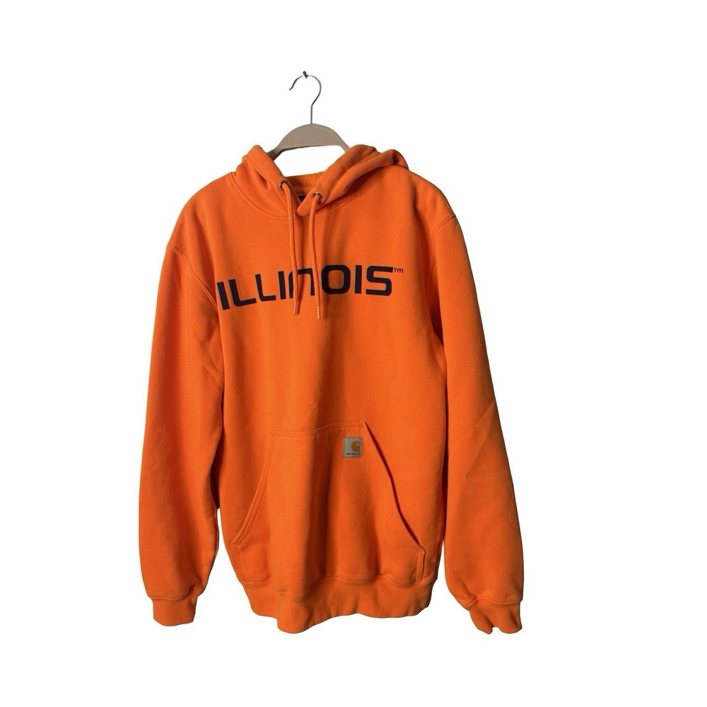 Carhartt TS0121-M Illinois‎ Hoodie small  Orange Loose Fit Heavyweight Mens